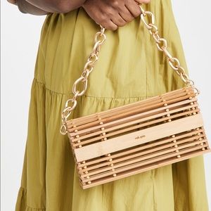 Cult Gaia Sylva Caged Bamboo Shoulder Bag